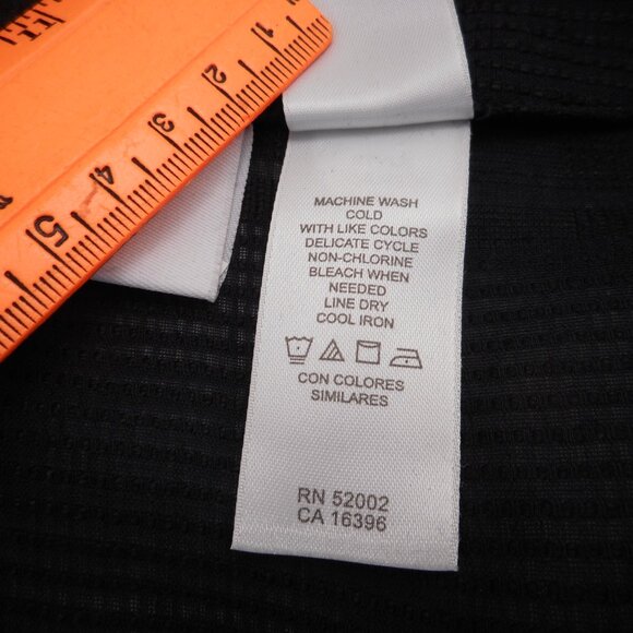 Liz Claiborne Women's Size 1X Fiji Tunic Top Black Textured 3/4 Sleeve NWT Vtg - Picture 8 of 11